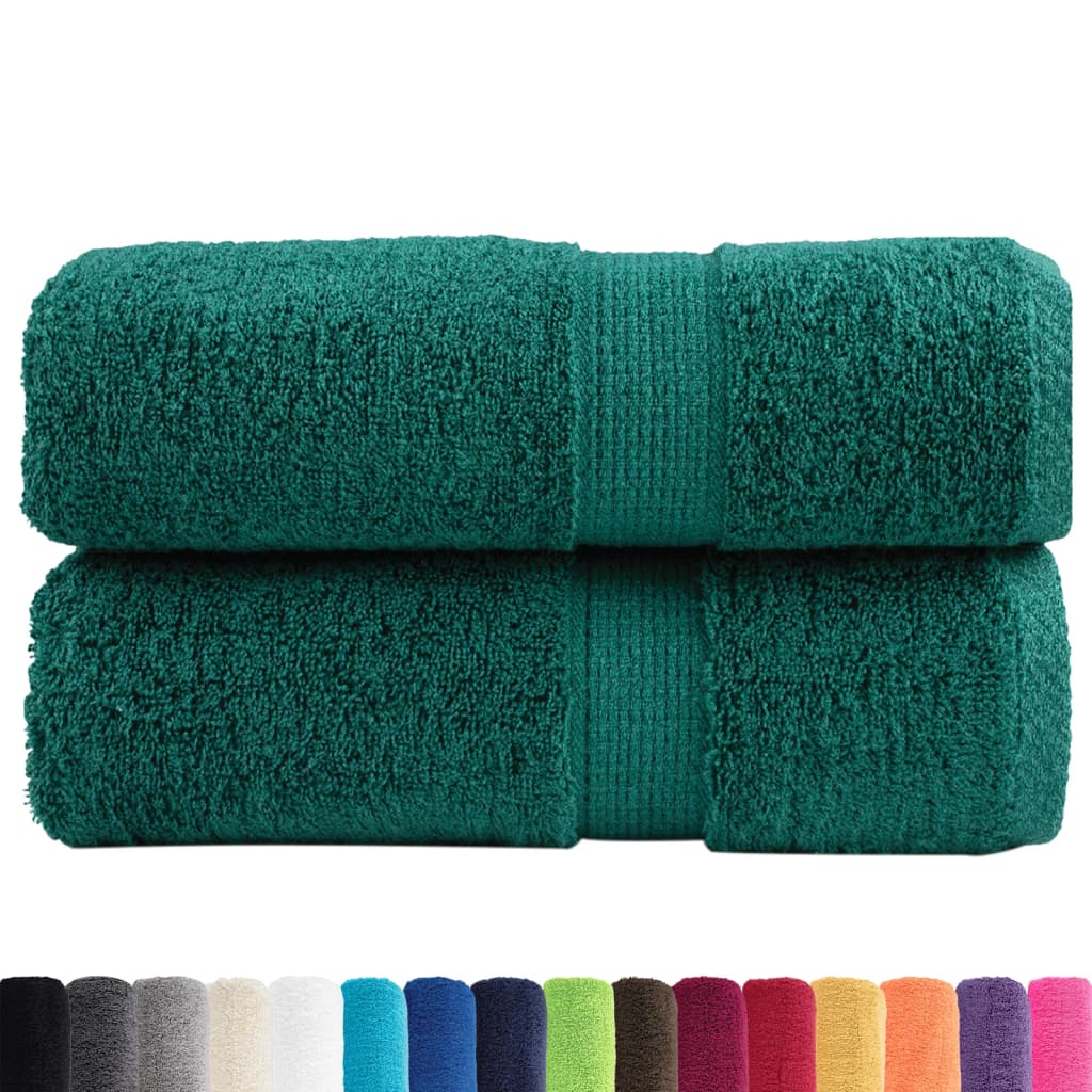 VidaXL serviettes invités solund 2 pcs 600 g m² 30x50 cm vert