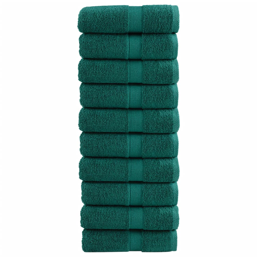 VidaXL serviettes invités solund 10 pcs 600 g m² 30x50 cm vert