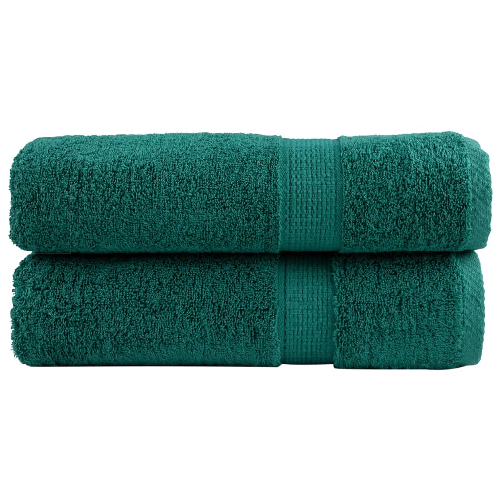 VidaXL Serviettes de bain SOLUND 2 pcs 600 g m² 70x140 cm vert