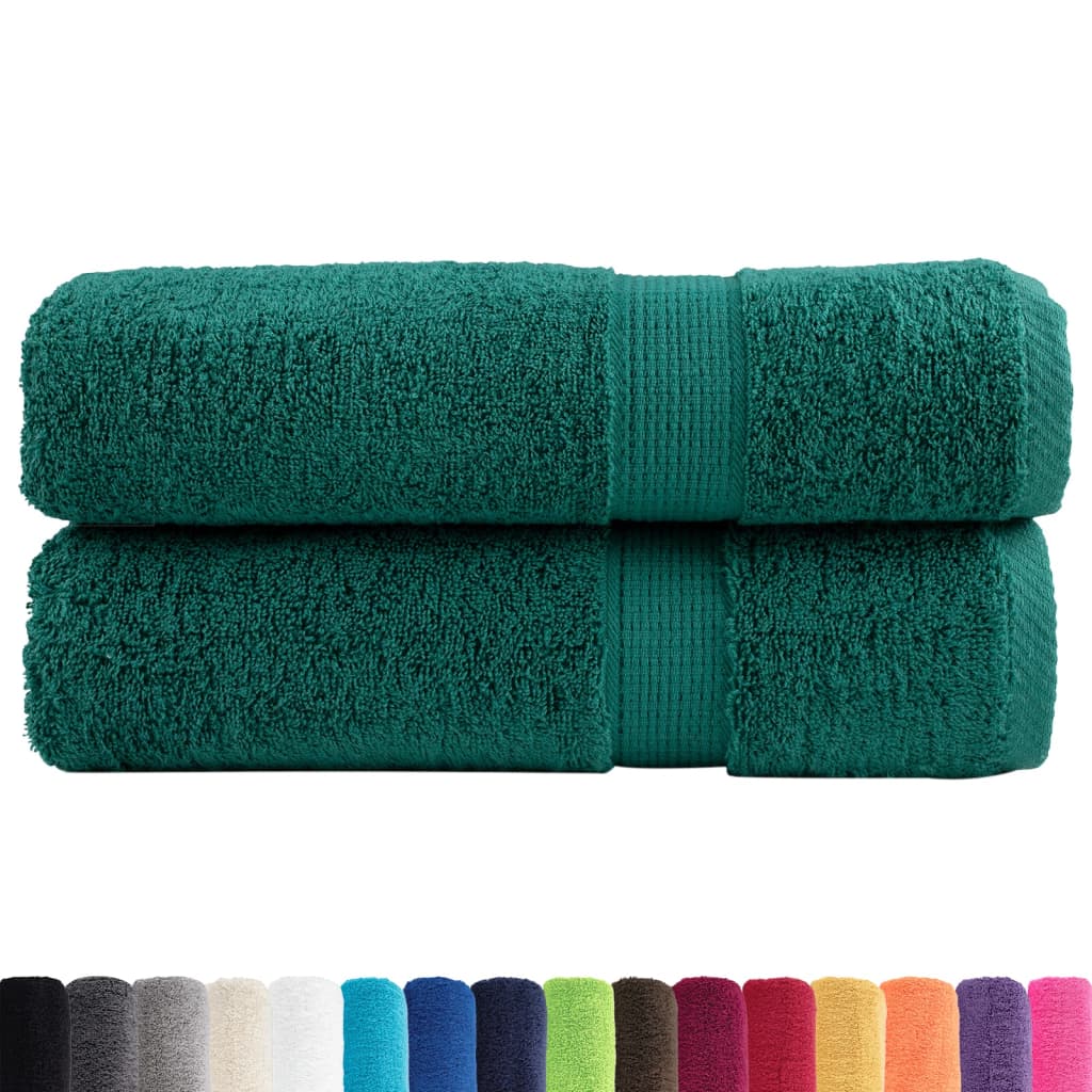 VidaXL Serviettes de bain SOLUND 2 pcs 600 g m² 70x140 cm vert