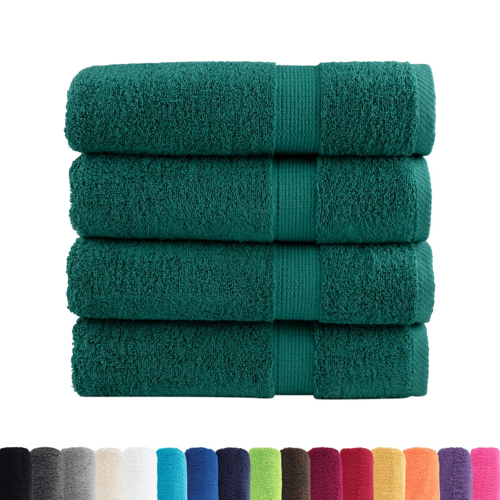 VidaXL serviettes de bain solund 4 pièces 600 g m² 100x150 cm