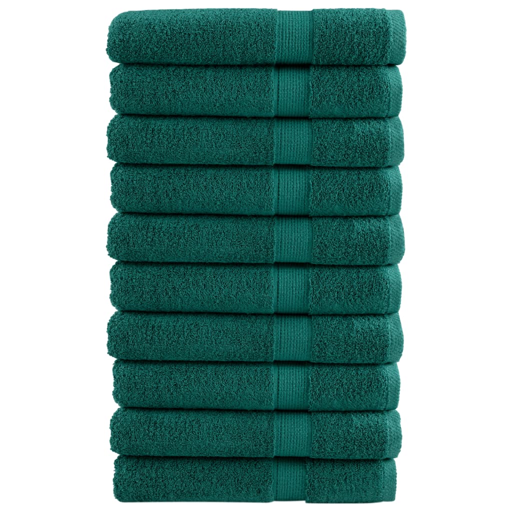 VidaXL serviettes de sauna solund 10 pcs 600 g m² 80x200 cm vert