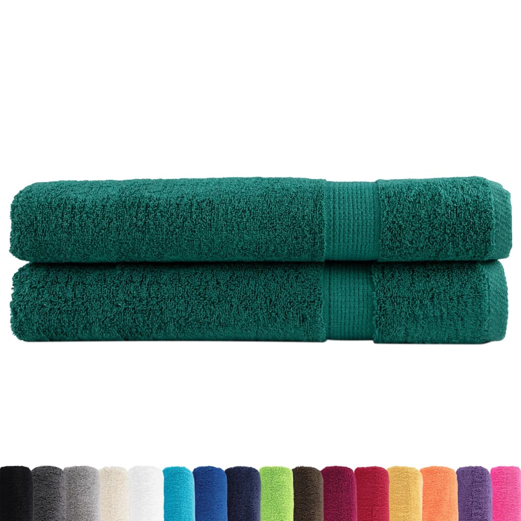 VidaXL Serviettes SOLUND 2 pcs 600 g m² 100x200 cm vert