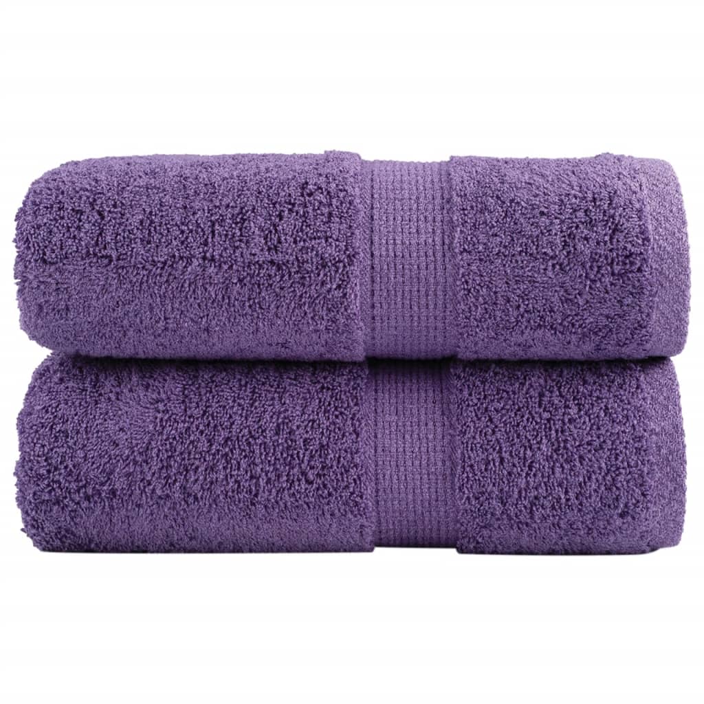 Vidaxx débarbouillettes premium solund 2 pcs violet 30x30 cm 600 g m2