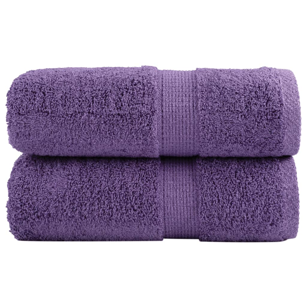 VidaXL Serviettes d'invité SOLUND 2 pcs 600 g m² 30x50 cm violet