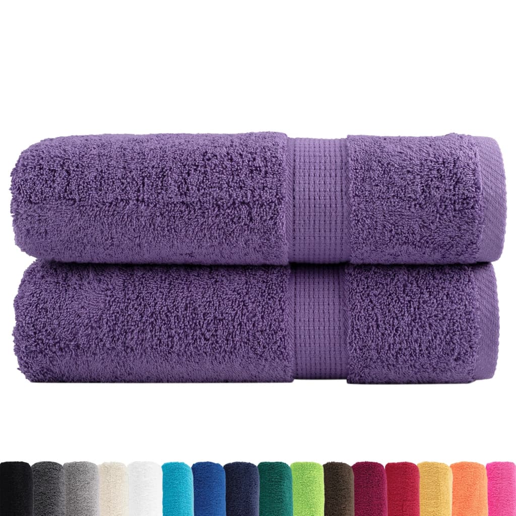 VidaXL Serviettes de bain SOLUND 2 pcs 600 g m² 70x140 cm violet