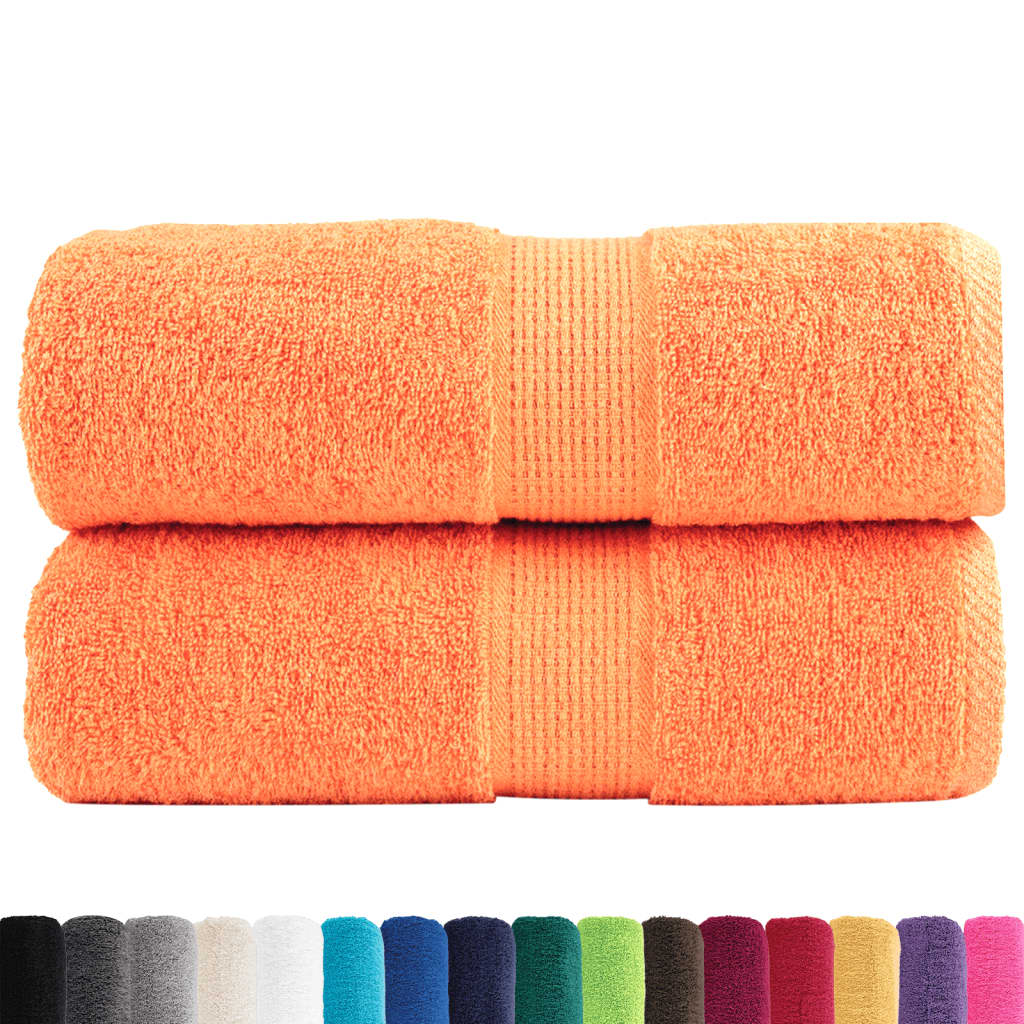 Vidaxx débarbouillettes premium solund 2 pièces orange 30x30 cm 600 g m2