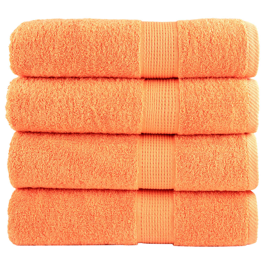 VidaXL serviettes de bain solund 4 pcs 600 g m² 70x140 cm orange