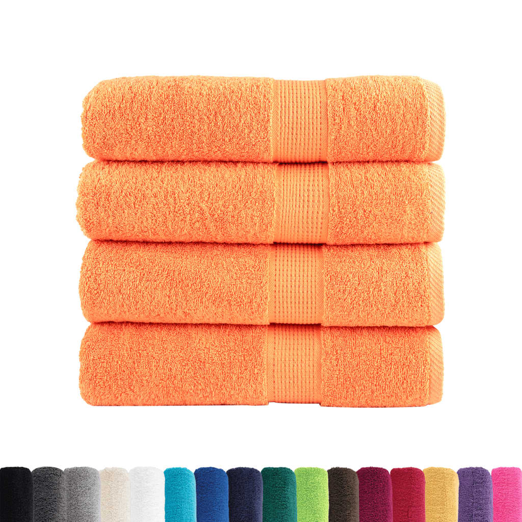 VidaXL serviettes de bain solund 4 pièces 600 g m² 100x150 cm