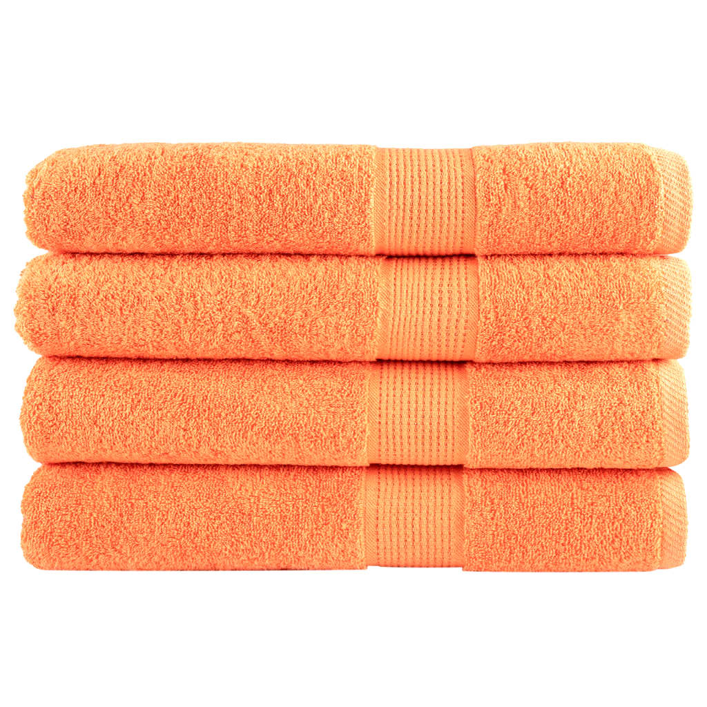 VidaXL serviettes de sauna solund 4 pcs 600 g m² 80x200 cm orange