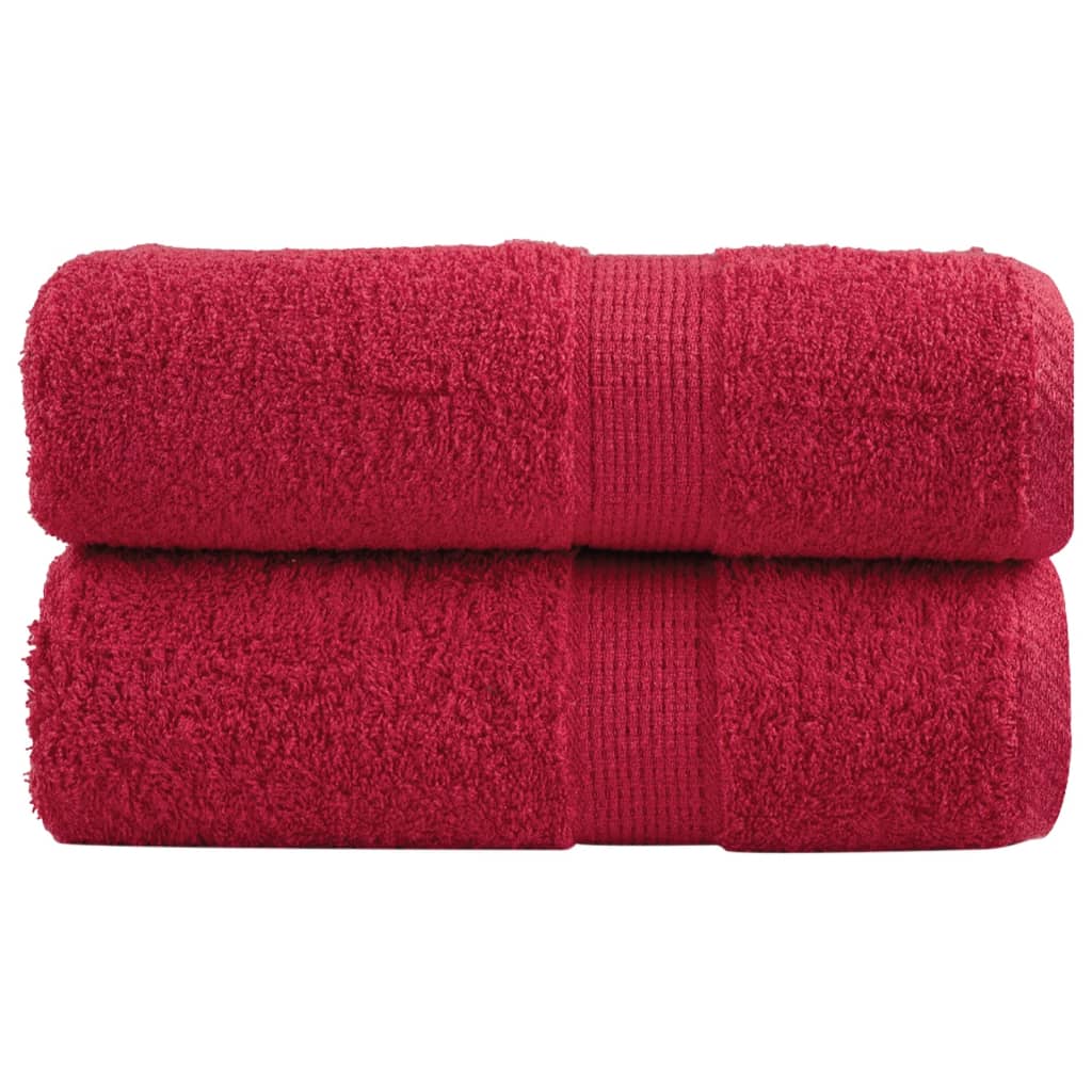 VidaXL serviettes invités solund 2 pcs 600 g m² 30x30 cm rouge