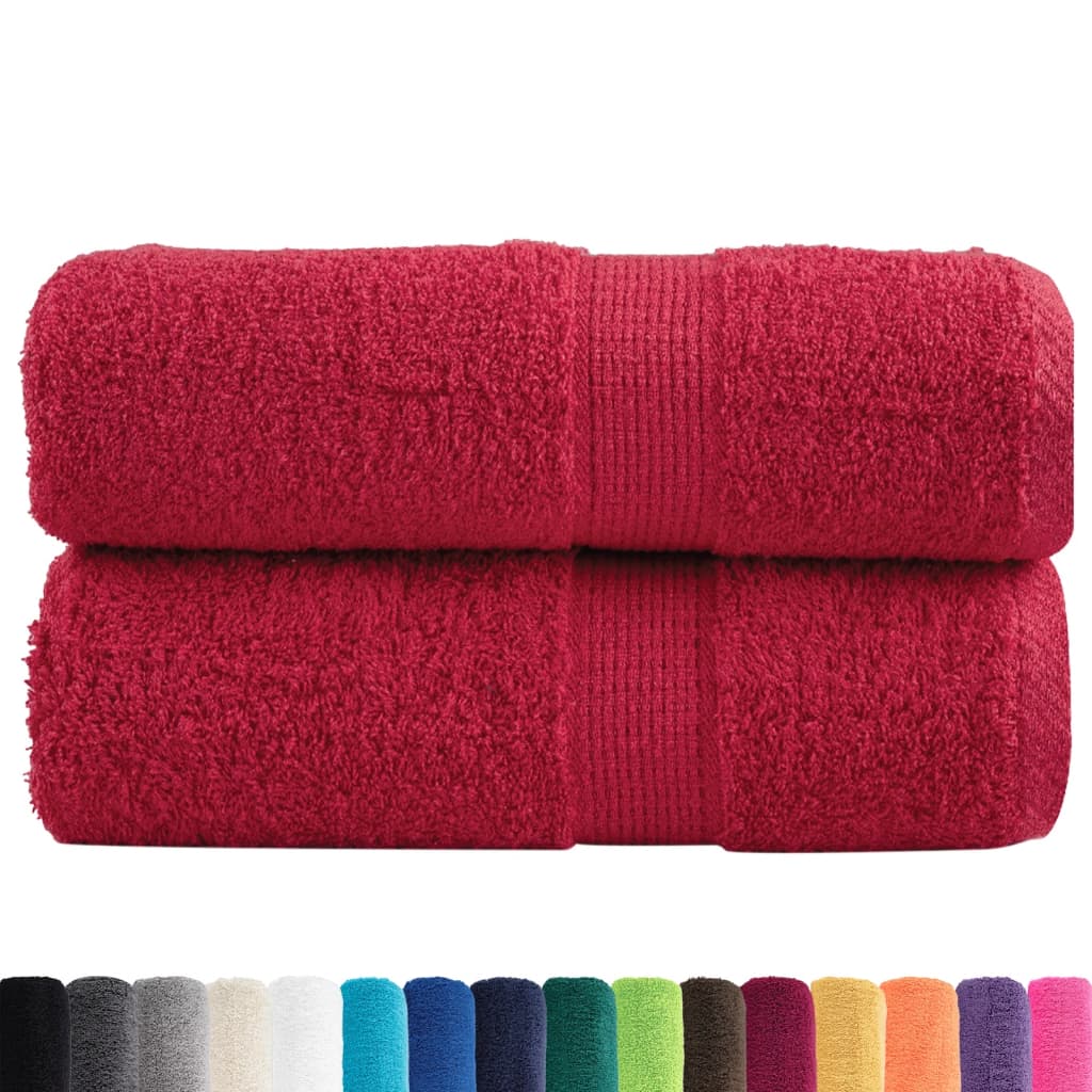 VidaXL serviettes invités solund 2 pcs 600 g m² 30x30 cm rouge