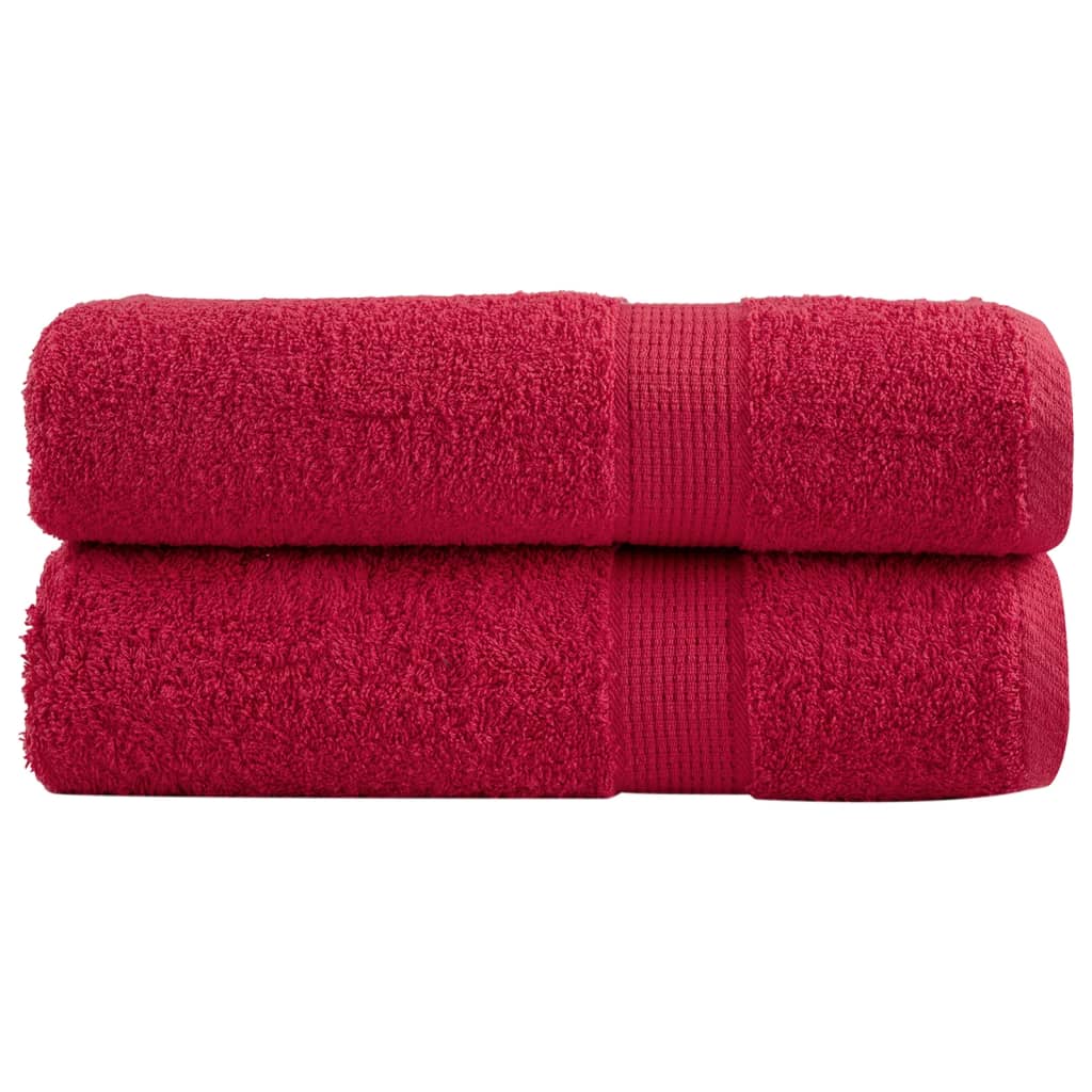VidaXL Serviettes SOLUND 2 pcs 600 g m² 50x100 cm rouge