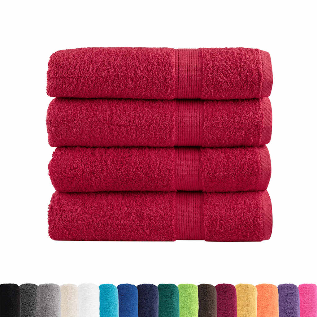VidaXL serviettes de bain solund 4 pièces 600 g m² 100x150 cm