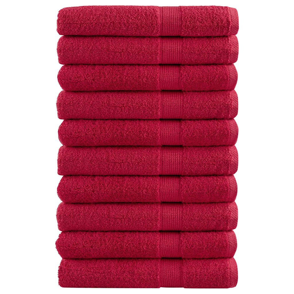 Vidaxx serviettes de sauna solund 10 pièces 600 g m² 80x200 cm rouge