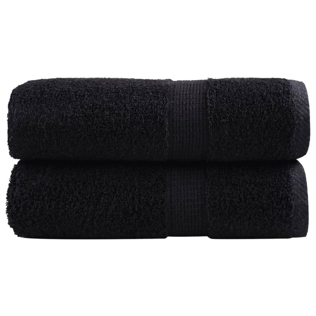 VidaXL Serviettes d'invité SOLUND 2 pcs 600 g m² 30x30 cm noir