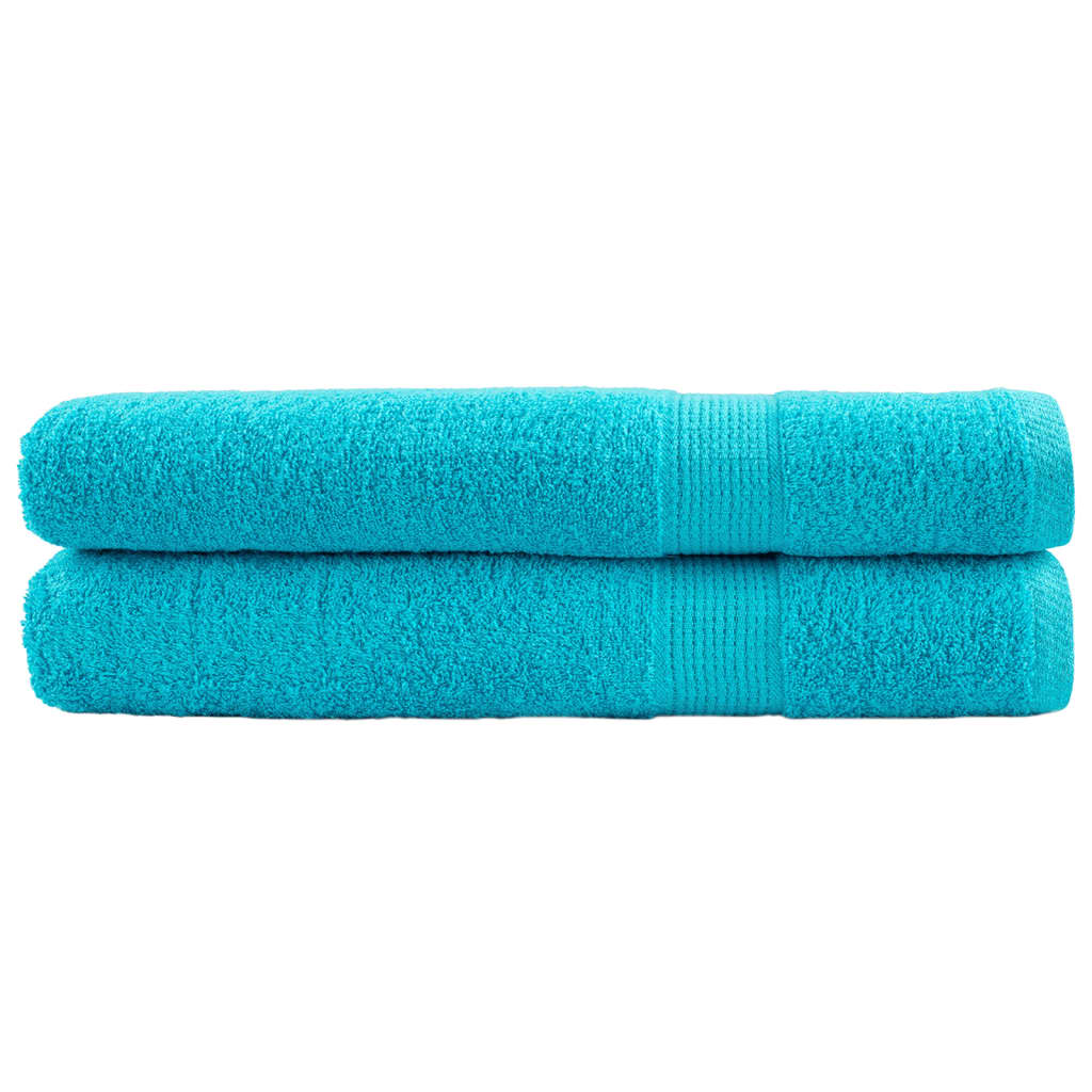 VidaXL serviettes de sauna solund 2 pcs 600 g m² 80x200 cm turquoise