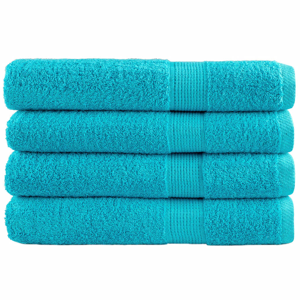 VidaXL serviettes de sauna solund 4 pcs 600 g m² 80x200 cm turquoise