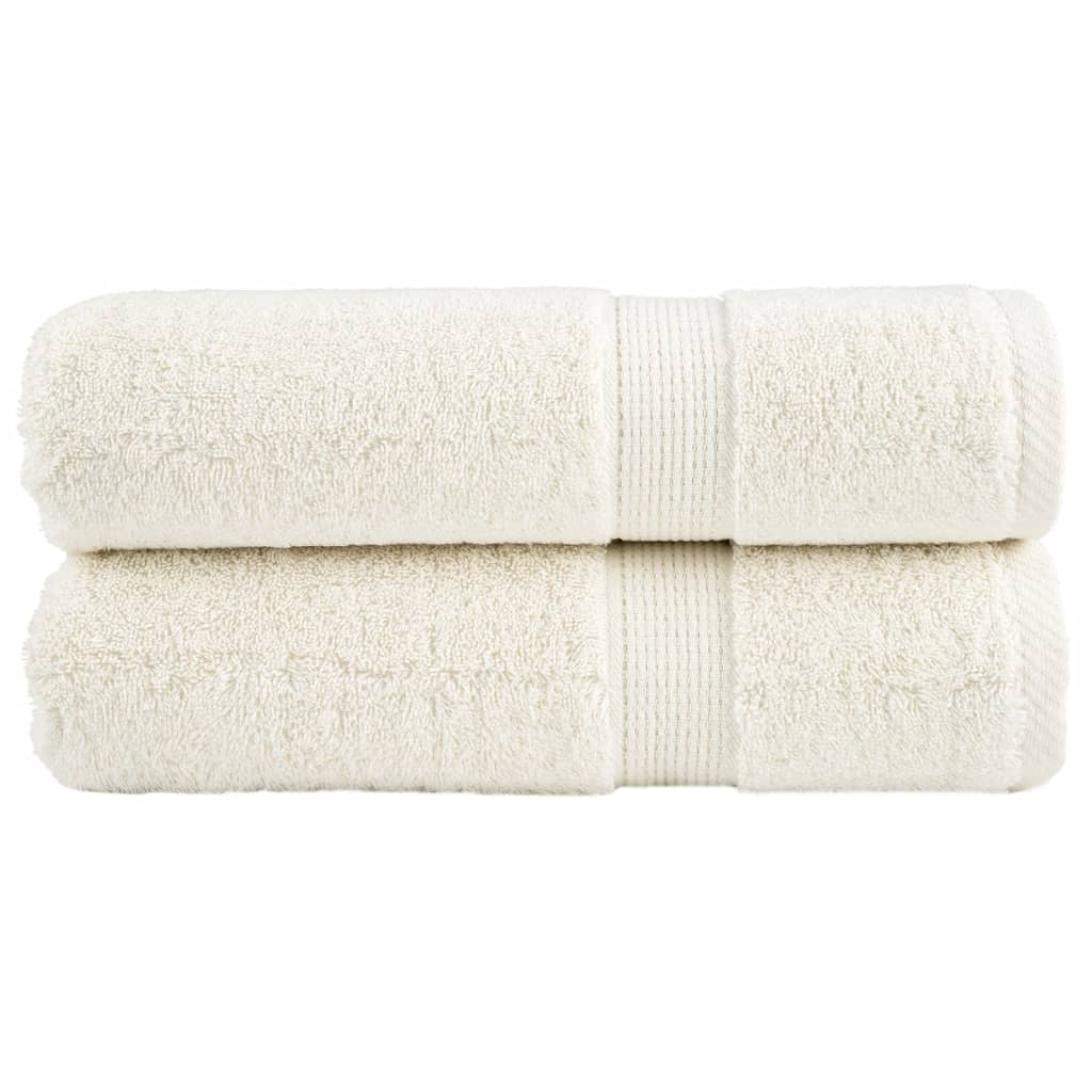 VidaXL Serviettes SOLUND 2 pcs 600 g m² 50x100 cm crème