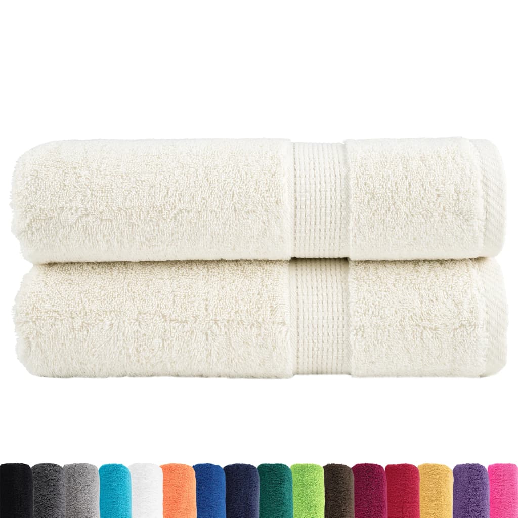 VidaXL Serviettes SOLUND 2 pcs 600 g m² 50x100 cm crème