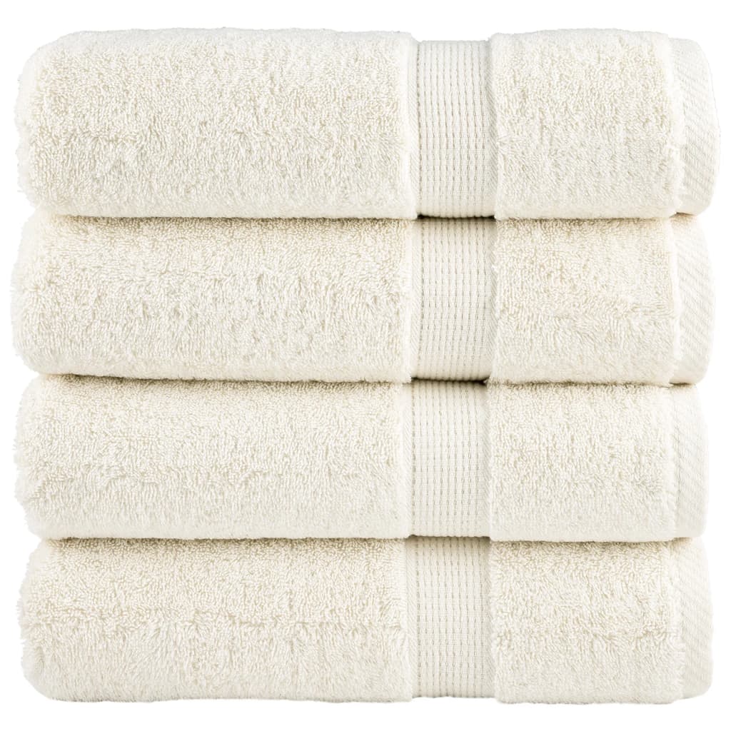 VidaXL serviettes de bain solund 4 pcs 600 g m² 70x140 cm couleur crème