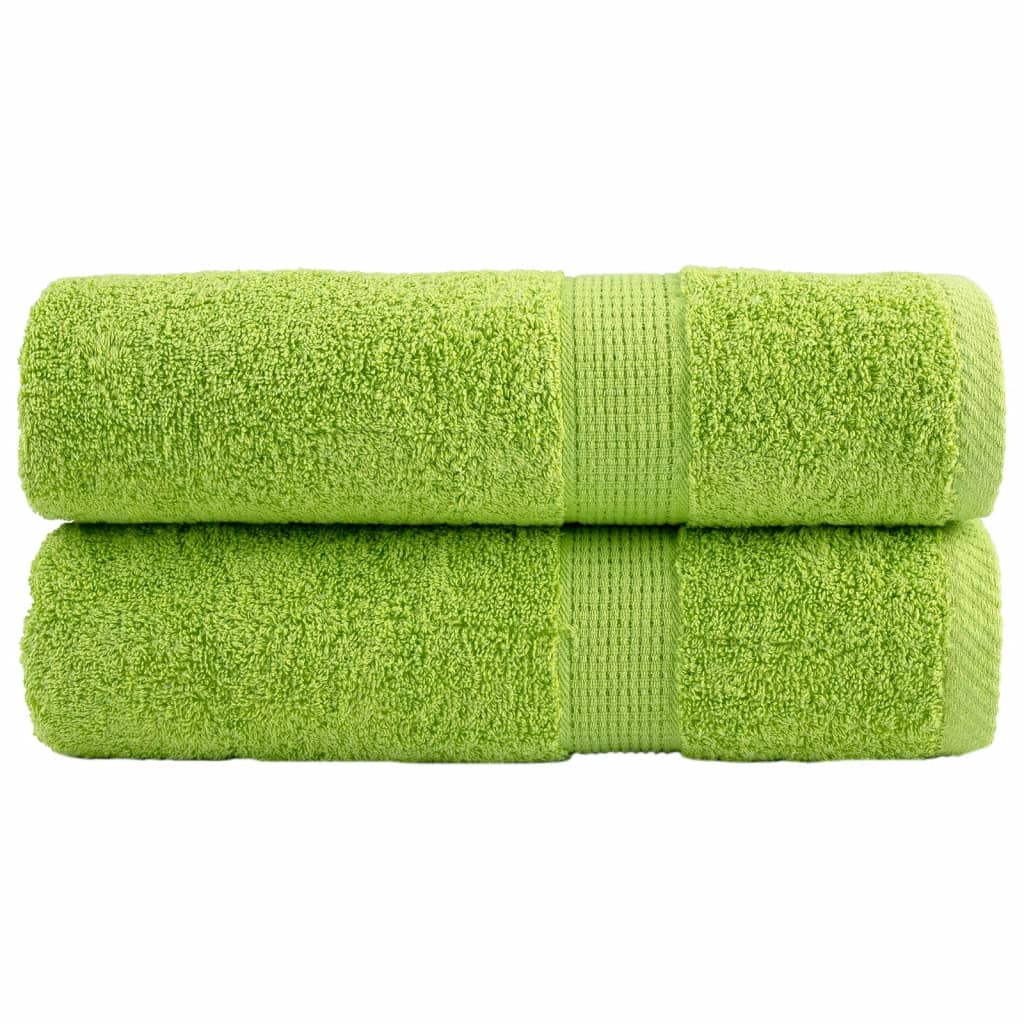 VidaXL Serviettes de bain SOLUND 2 pcs 600 g m² 70x140 cm vert pomme
