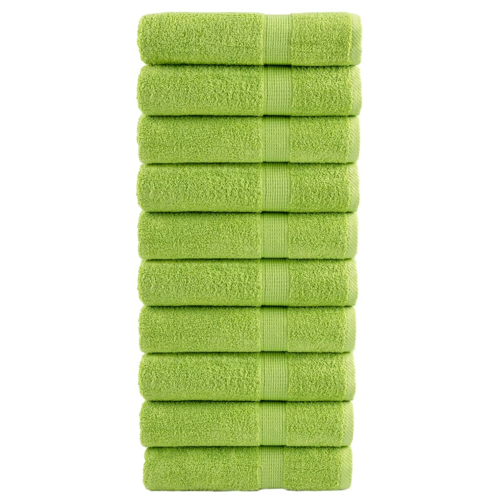 VidaXL serviettes de bain solund 10 pcs 600 g m² 70x140 cm vert pomme