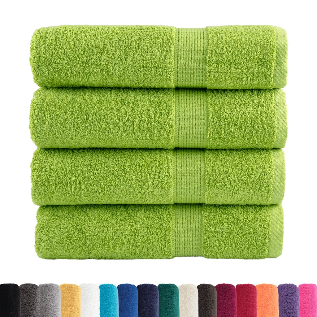 VidaXL serviettes de bain solund 4 pièces 600 g m² 100x150 cm
