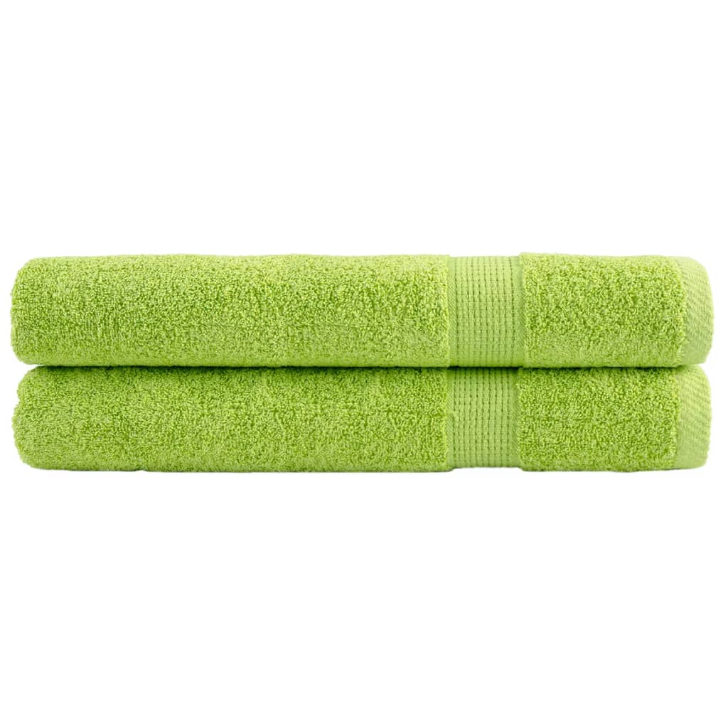 VidaXL serviettes de sauna solund 2 pcs 600 g m² 80x200 cm vert pomme