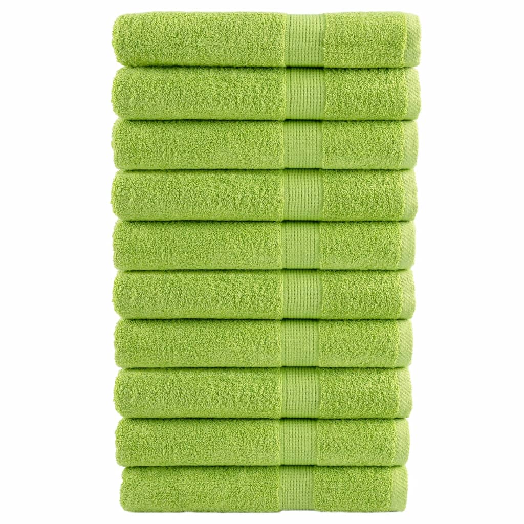 VidaXL serviettes de sauna solund 10 pcs 600 g m² 80x200 cm vert pomme