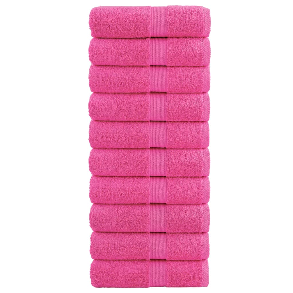 Vidaxx débarbouillettes premium solund 10 pièces rose 30x30 cm 600 g m²