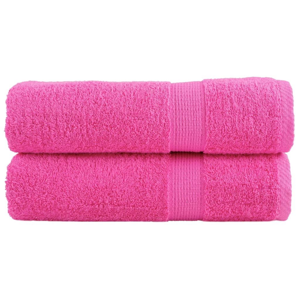 VidaXL serviettes de bain solund 2 pcs 600 g m² 70x140 cm rose