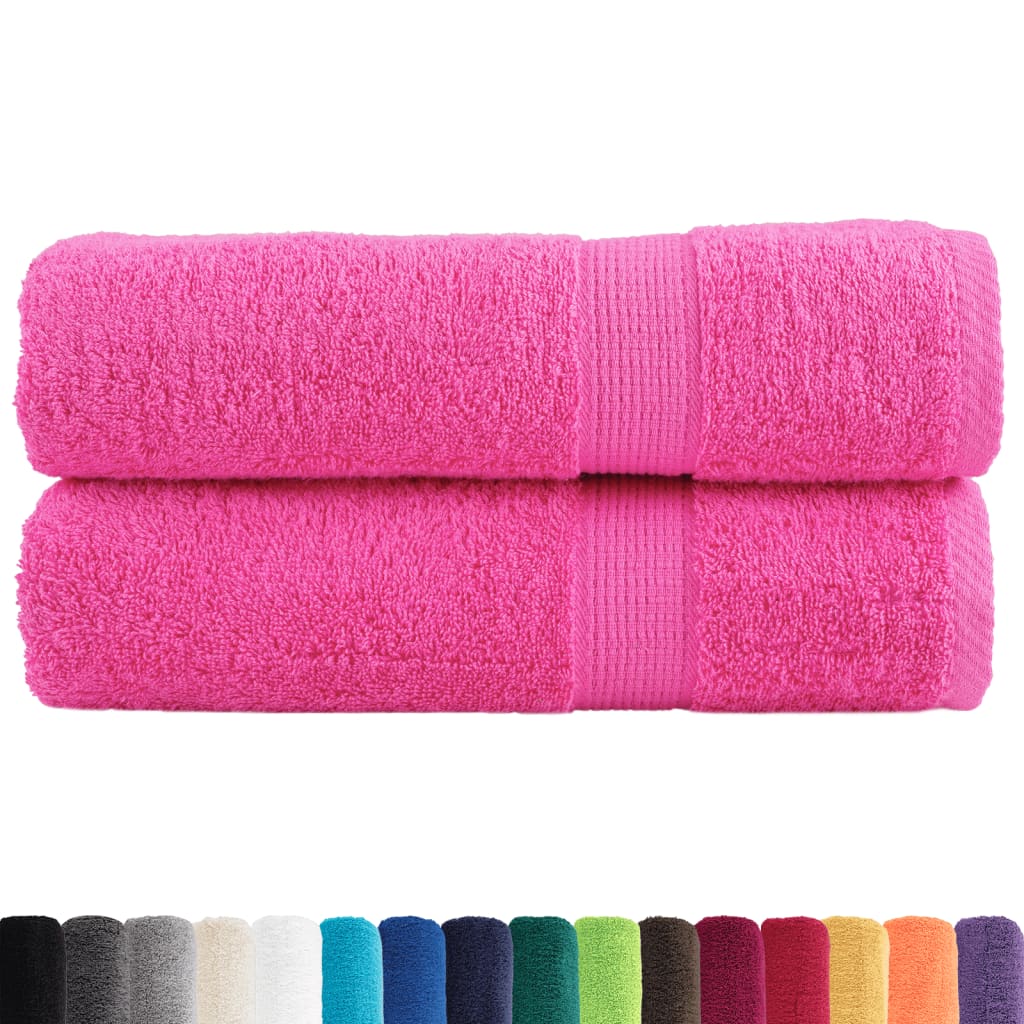 VidaXL serviettes de bain solund 2 pcs 600 g m² 70x140 cm rose