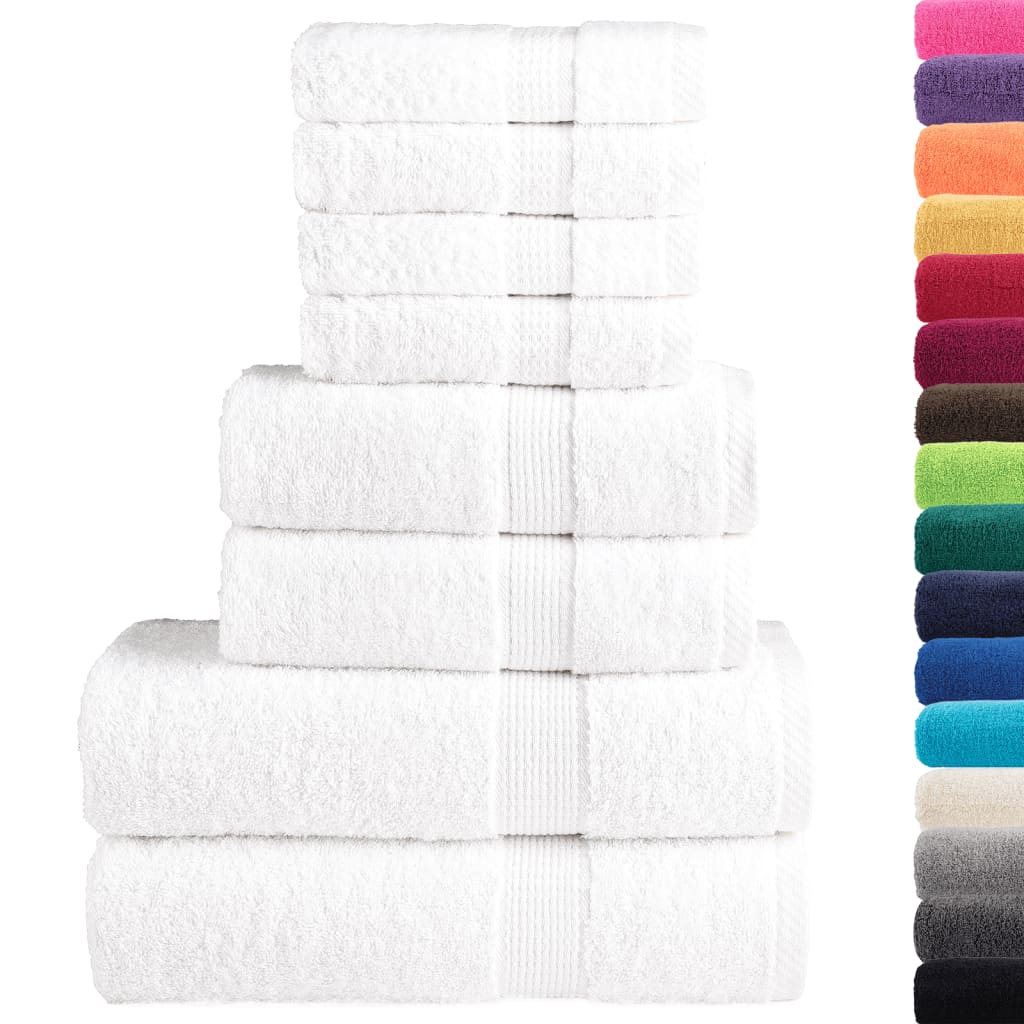 Vidaxx ensemble de serviettes 8 pièces solund 600 g m² blanc