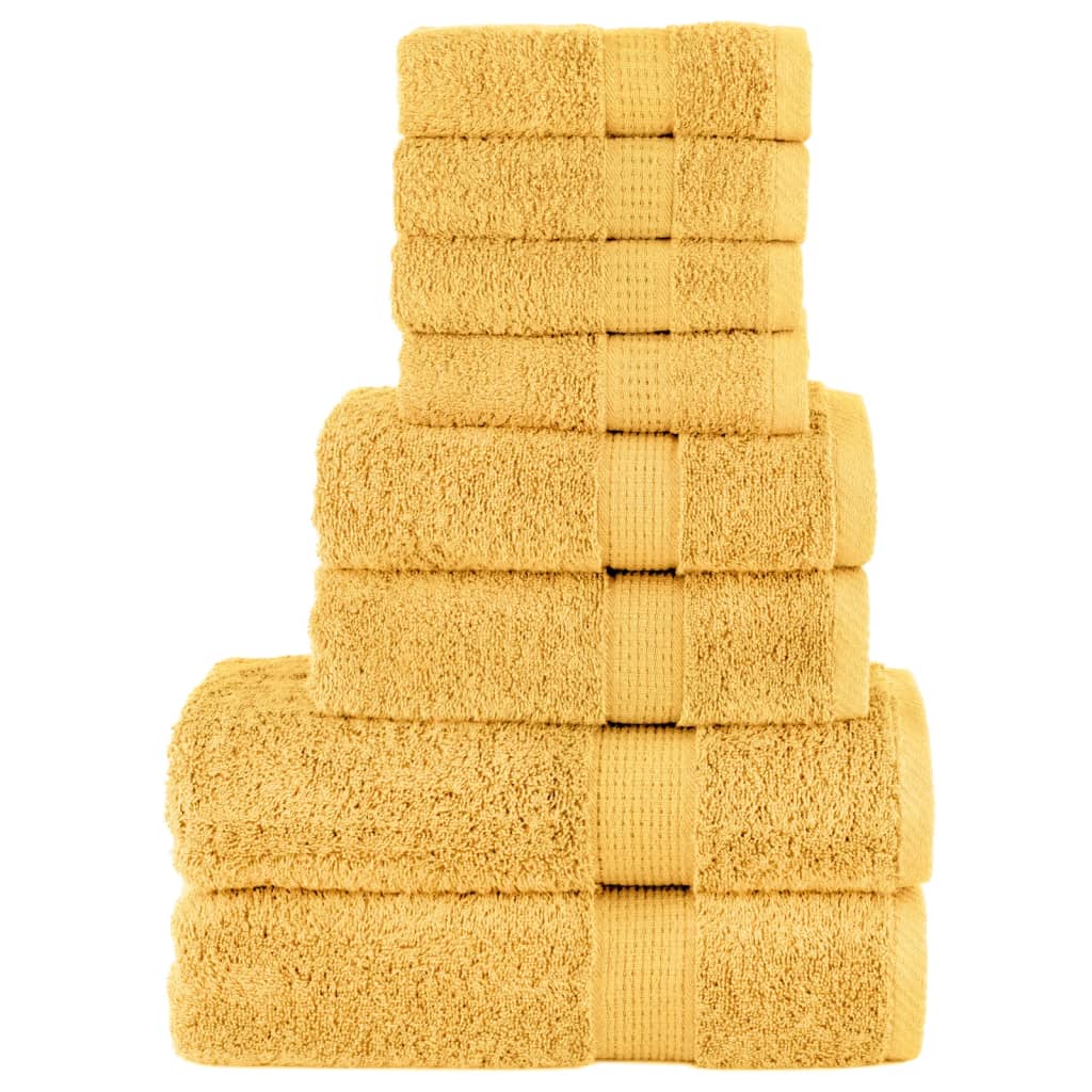 Vidaxx ensemble de serviettes 8 pièces solund 600 g m² doré