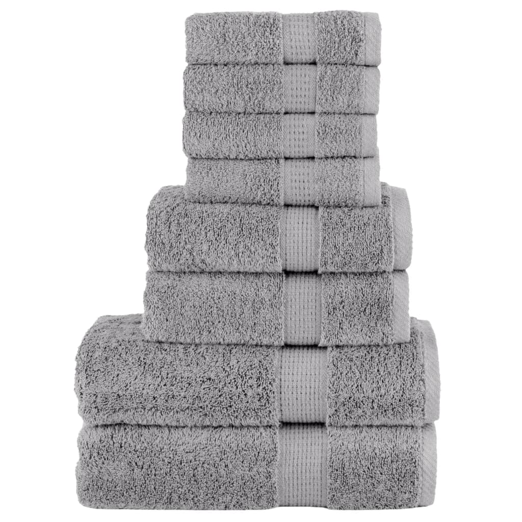 Vidaxx ensemble de serviettes 8 pièces solund 600 g m² gris