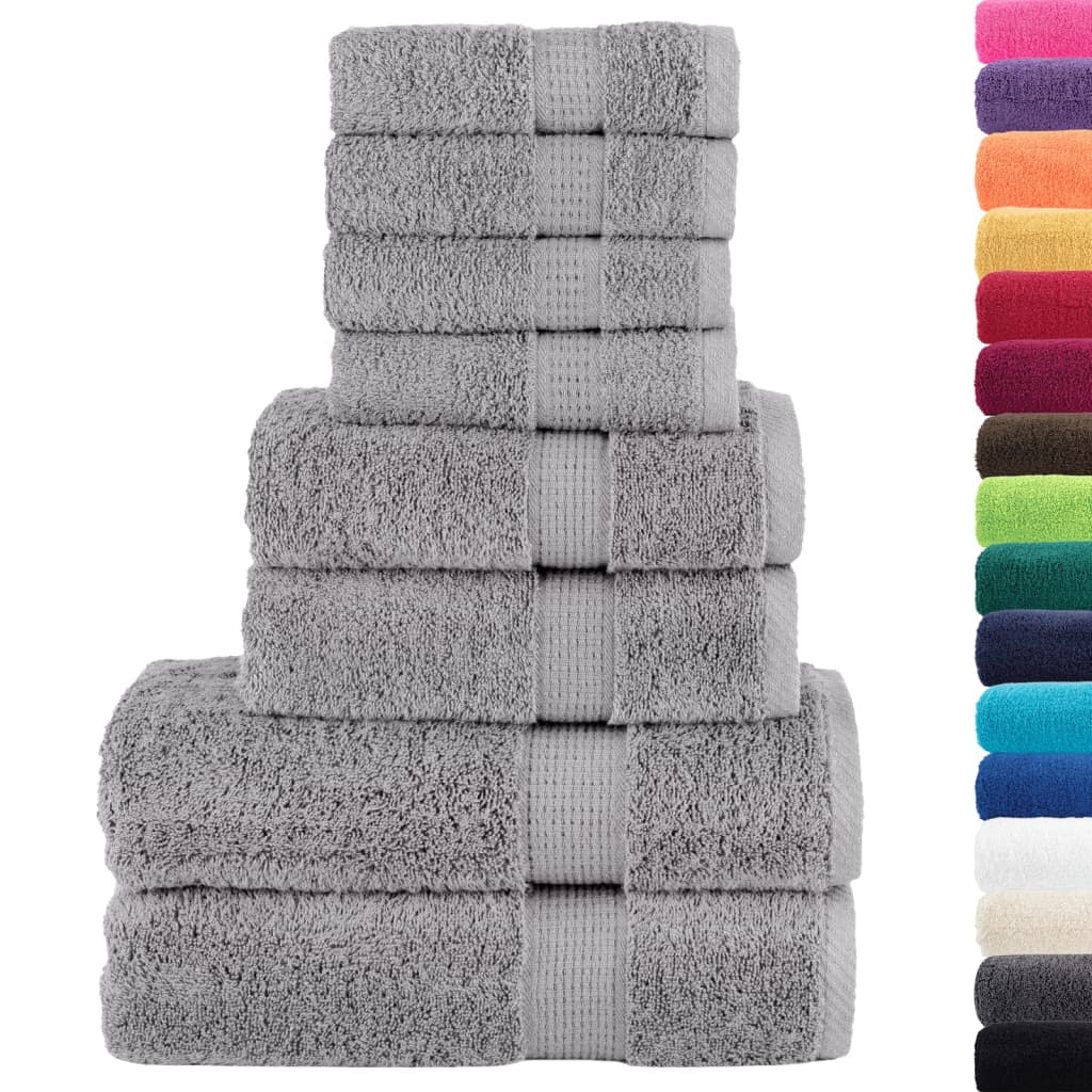 Vidaxx ensemble de serviettes 8 pièces solund 600 g m² gris