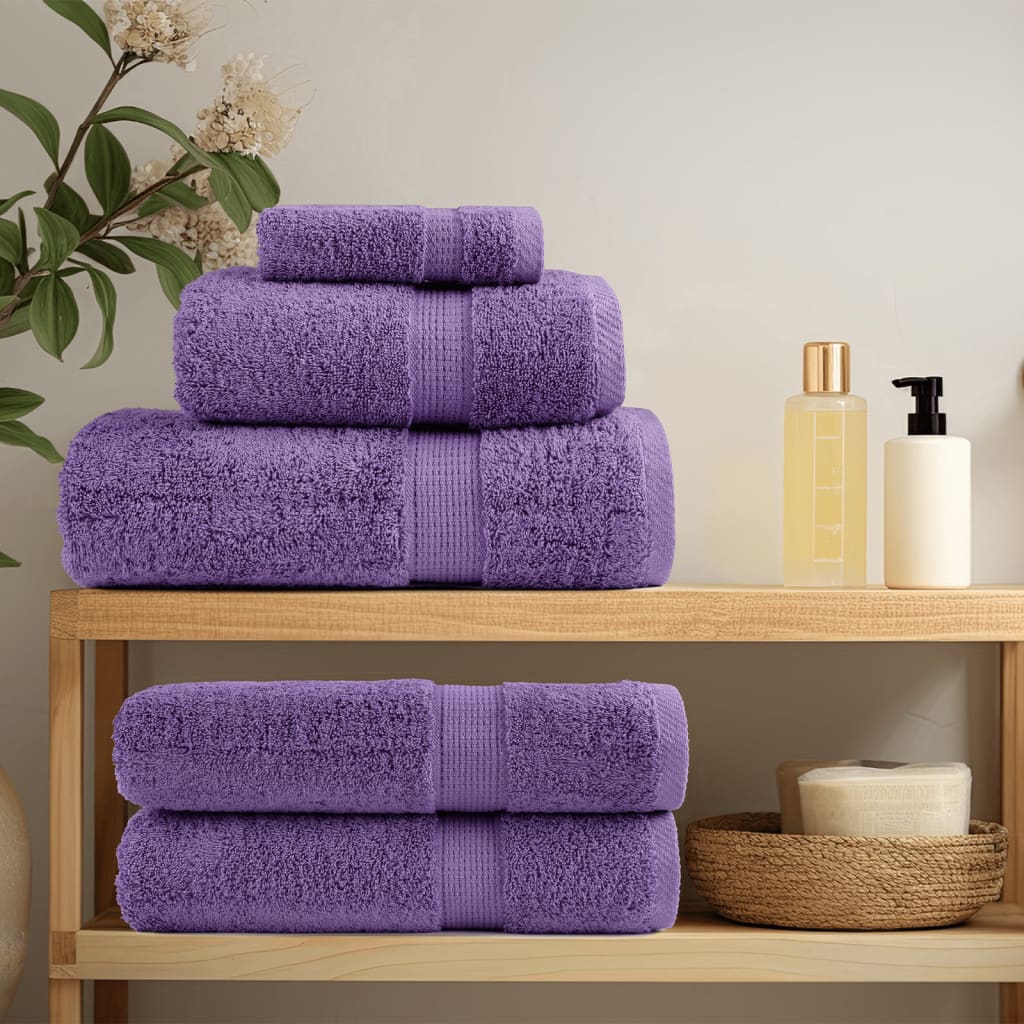 VidaXL ensemble de serviettes 8 pièces solund 600 g m² violet