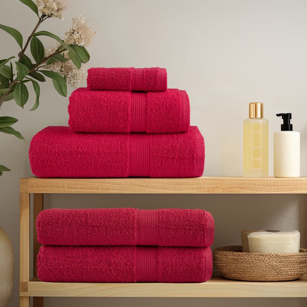 Vidaxx ensemble de serviettes 8 pièces solund 600 g m² rouge
