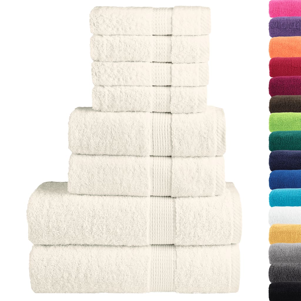 Vidaxx ensemble de serviettes 8 pièces solund 600 g m² crème