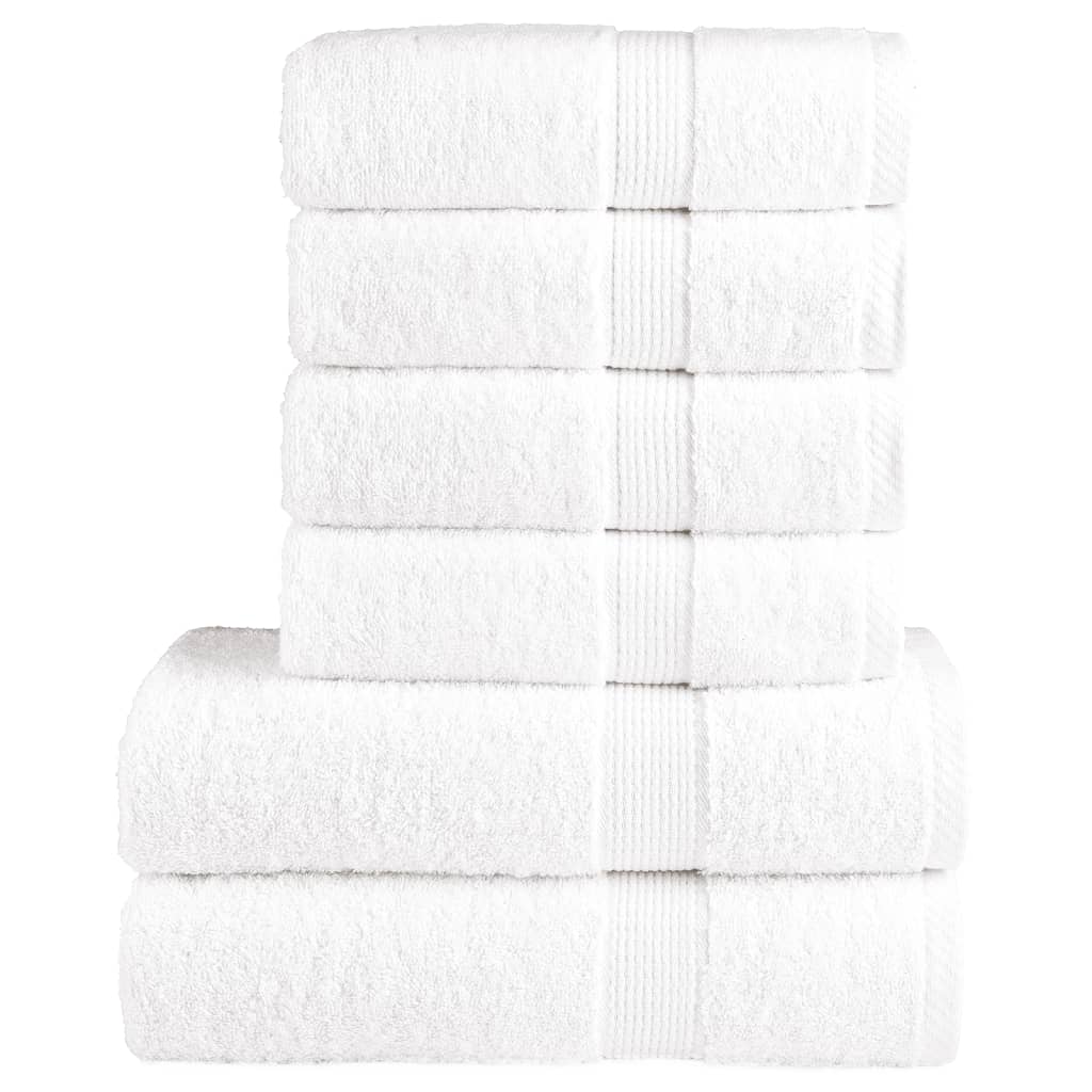 VidaXL ensemble de serviettes 6 pièces solund 600 g m² blanc