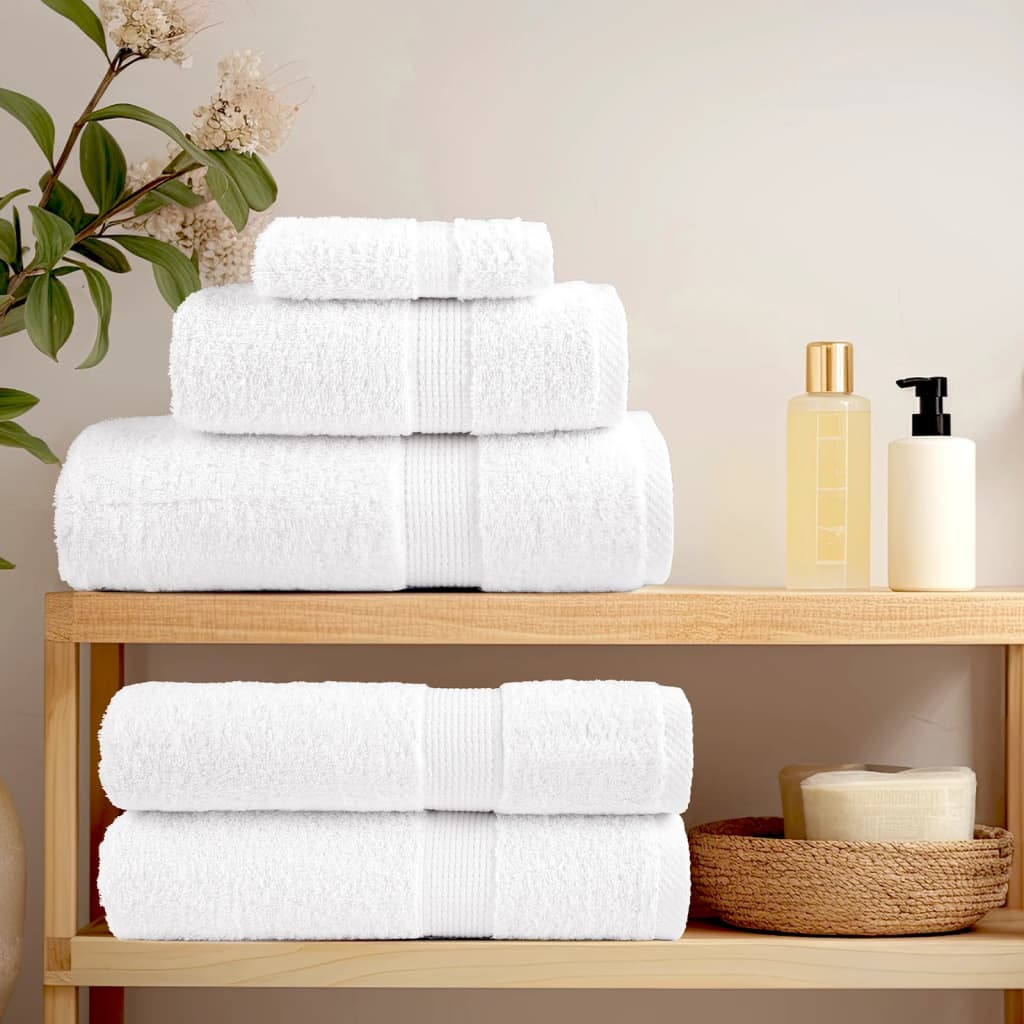 VidaXL ensemble de serviettes 12 pièces solund 600 g m² blanc
