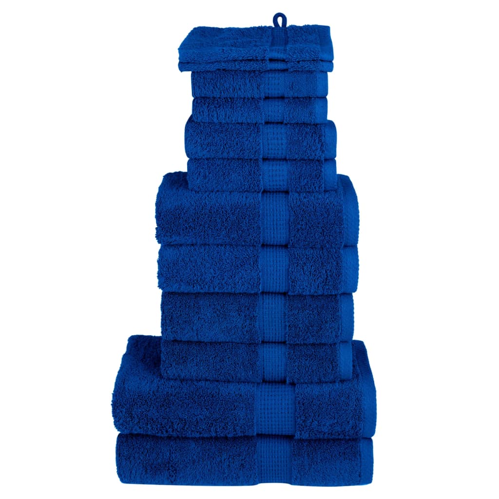 VidaXL Ensemble de serviettes 12 pièces SOLUND 600 g m² bleu