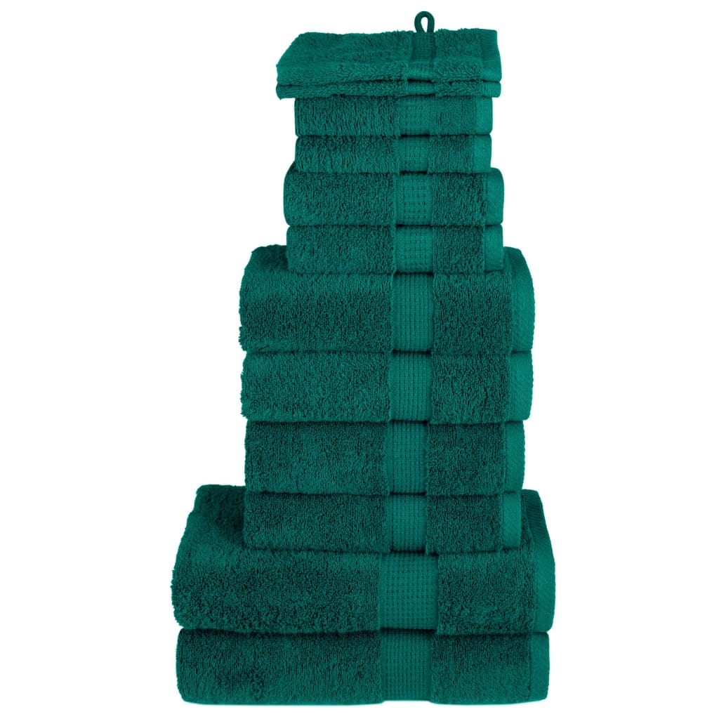 VidaXL Ensemble de serviettes 12 pièces SOLUND 600 g m² vert