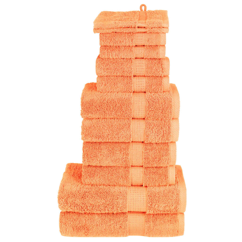 VidaXL Ensemble de serviettes 12 pièces SOLUND 600 g m² orange