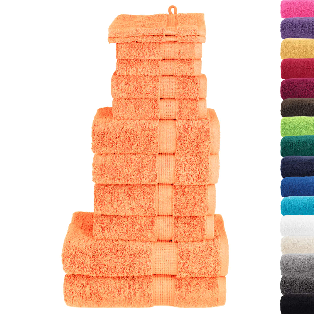 VidaXL Ensemble de serviettes 12 pièces SOLUND 600 g m² orange