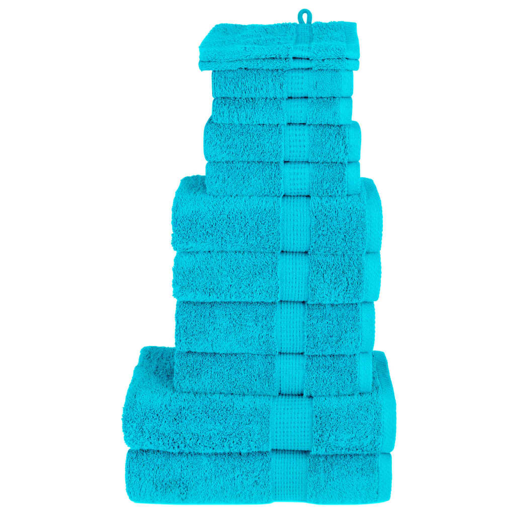 VidaXL Ensemble de serviettes 12 pièces SOLUND 600 g m² turquoise