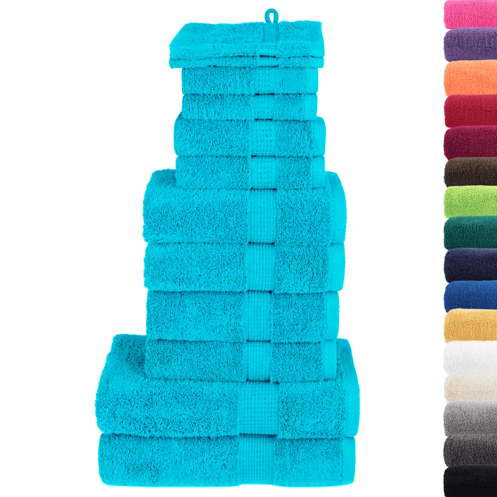 VidaXL Ensemble de serviettes 12 pièces SOLUND 600 g m² turquoise
