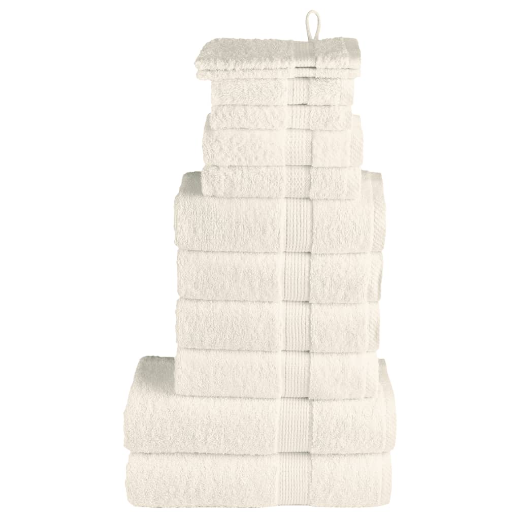 VidaXL ensemble de serviettes 12 pièces solund 600 g m² crème