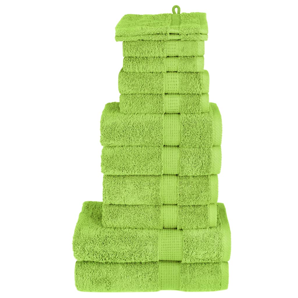 VidaXL ensemble de serviettes 12 pièces solund 600 g m² vert